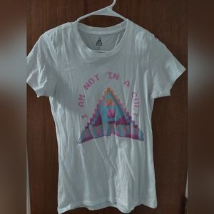 "I AM NOT IN A CULT" white t-shirt. Size S.
